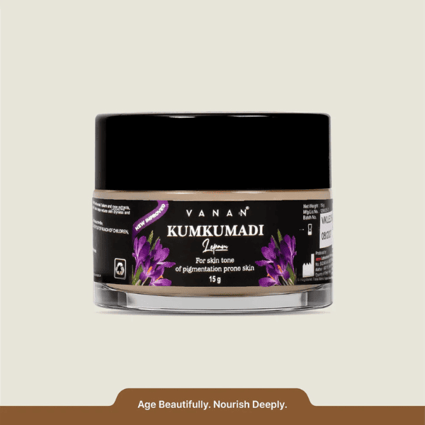 Vanan Kumkumadi (Saffron) Lepam – 15g | Radiance & Glow Enhancing Balm 