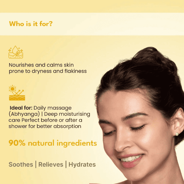 Eranda Massage Oil – 90 ml | Ayurvedic Skin-Soothing & Hydrating Oil | Vanan Herbal 