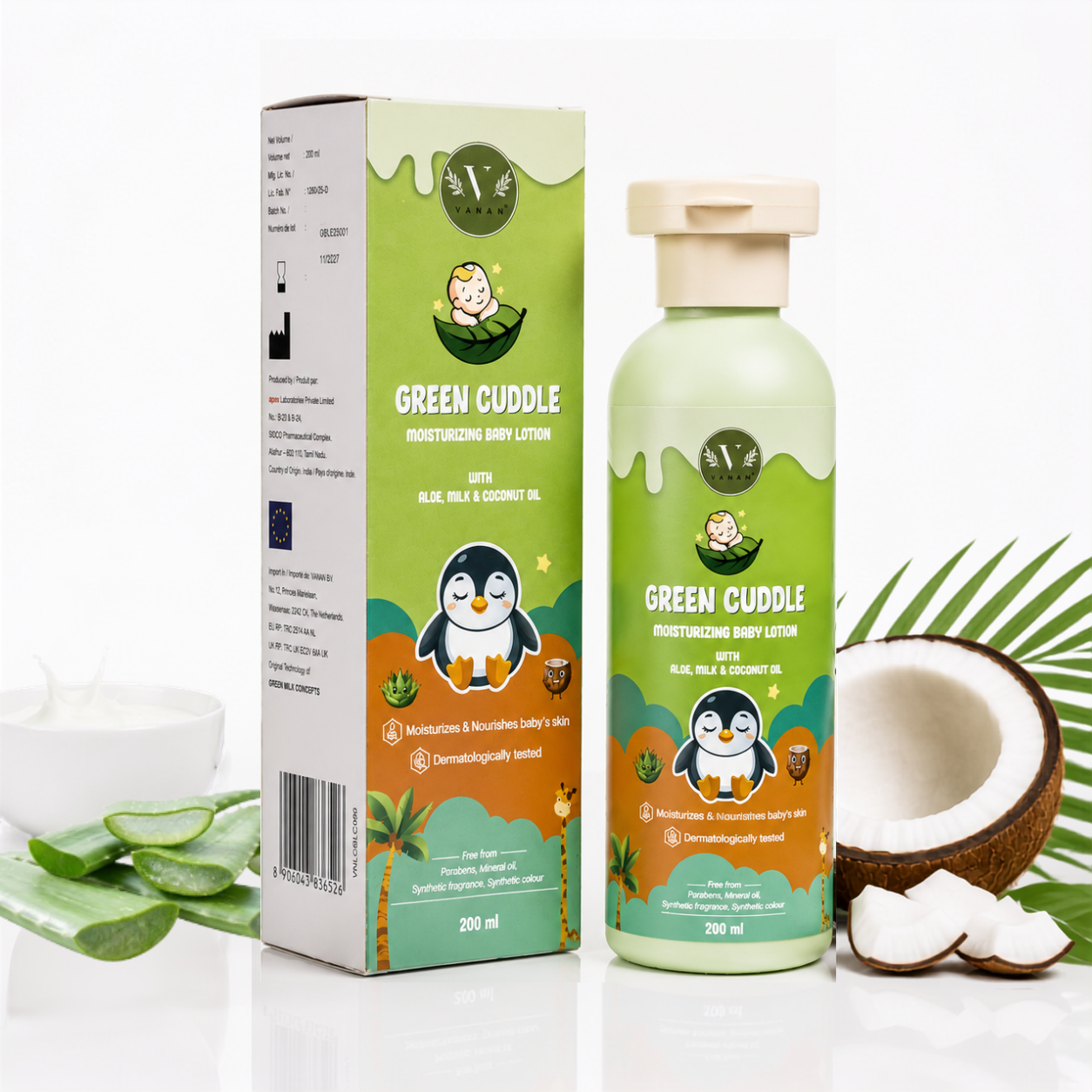 Baby Lotion | Daily Skin Hydration for Babies with Aloe & Coconut | Vanan Herbal 