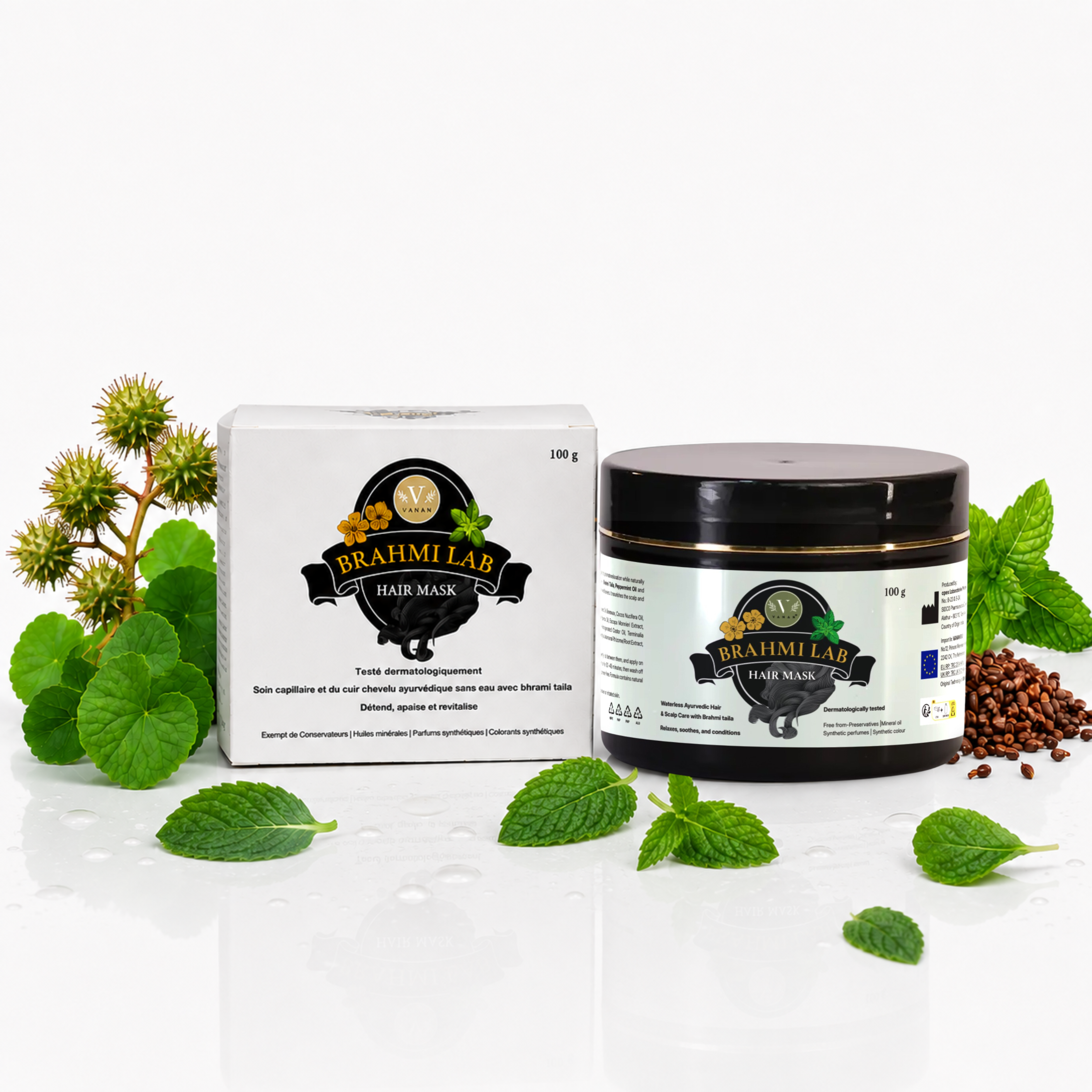 Brahmi Lab Hair Mask | Ayurvedic Hair Mask for Dry Hair, Deep Conditioning & Scalp Wellness | 100 g 