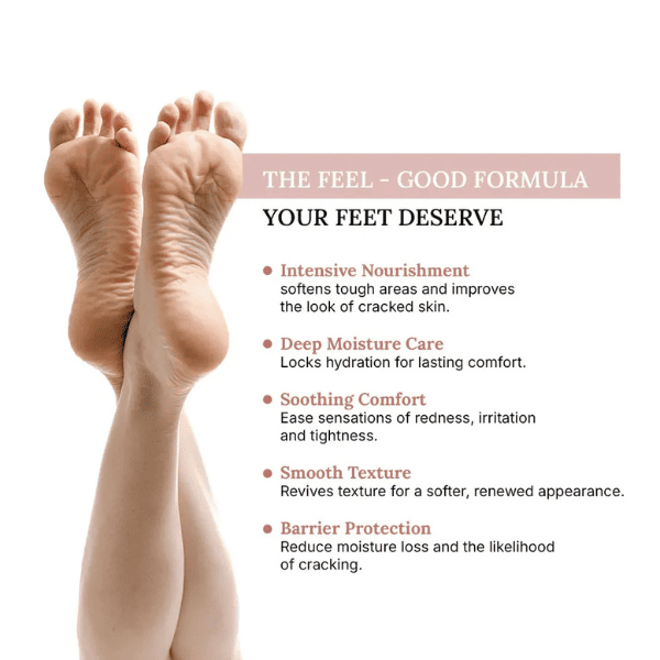 Oliosmooth Foot Cream with Foot Scrubber | Foot Cream for Dry, Cracked Heels | Vanan Herbal 