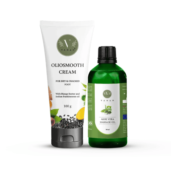 Foot Repair & Body Massage Oil Bundle | Cracked Heels & Body Relaxation | Vanan Herbal 