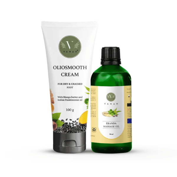 Foot Repair & Body Massage Oil Bundle | Cracked Heels & Body Relaxation | Vanan Herbal 
