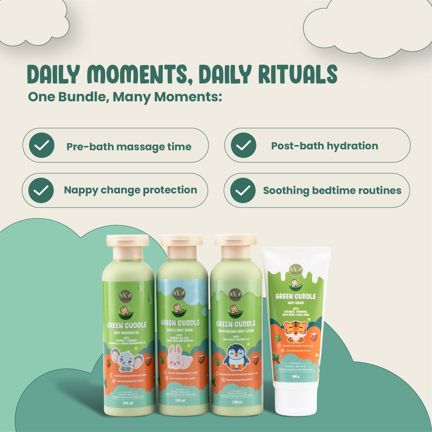 Baby Care Gift Set | Gentle Daily Care for Newborns & Infants | Vanan Herbal 