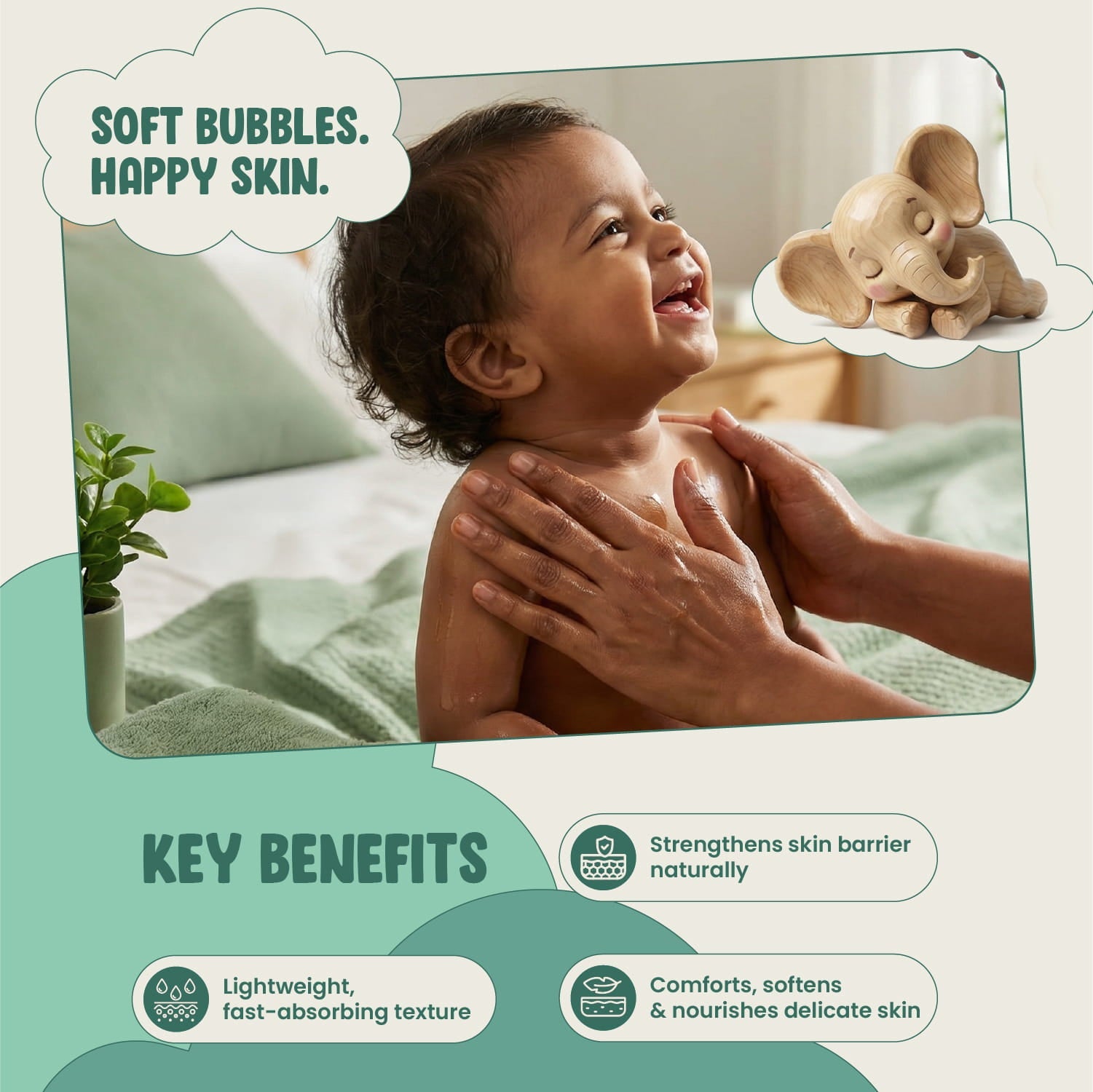 Baby Massage Oil | Daily Moisturising Care | 200 ml | Vanan Herbal 