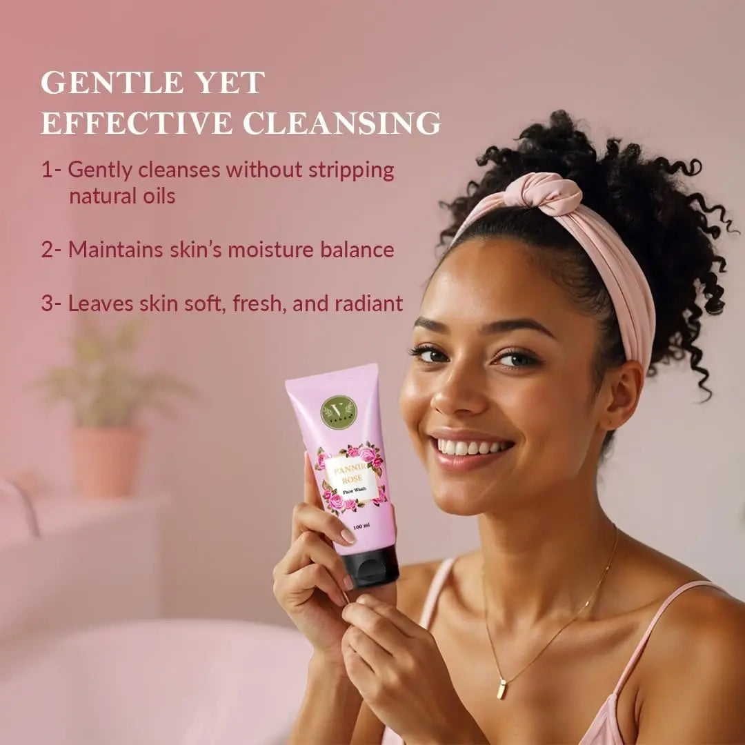 Pannir Rose Morning Combo | Energizing Morning Skincare Routine | Vanan Herbal 